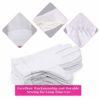 Moisturizing Gloves Over Night Bedtime White Cotton | Cosmetic Inspection Premium Cloth Quality | Eczema Dry Sensitive Irritated Skin Spa Therapy Secure Wristband| One Size Fits Most (3-Pairs) - Image 4