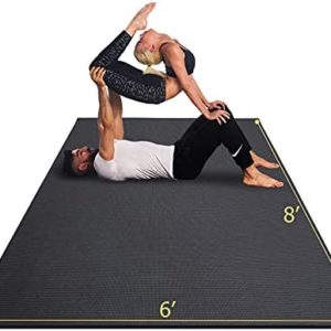 GXMMAT Extra Large Yoga Mat 6'x8'x7mm, Thick Workout Mats for Home Gym Flooring, Non-Slip Quick Resilient Barefoot Exercise Mat, Non Toxic Ultra Comfortable Cardio Mat for Pilates, Stretching, Fitness