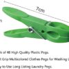Boao 48 Pieces Washing Line Pegs Clothes Pegs Strong Clothes Pegs Clothespin Clothes Clips Firm Grip Soft Plastic Laundry Pegs for Home Clothes Windproof Supplies (Black and Green) - Image 2
