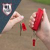 SABRE RED Pepper Spray Keychain with Quick Release for Easy Access – Max Police Strength OC Spray, Finger Grip for Accurate Aim, 10-Foot (3M) Range, 25 Bursts (5x Other Brands) – Practice Spray Option - Image 4