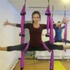 Aerial Yoga Flying Yoga Swing Set Yoga Hammock Trapeze Sling Inversion Tool for Gym Home Fitness (with Ceiling Anchors and 2 Extensions Straps) Pink - Image 6