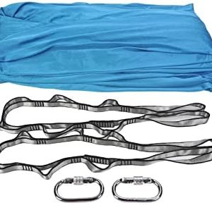 Aerial Yoga Hammock, Aerial Yoga Swing Set Multifunction Polyamide Flexibility Yoga Hammock Trapeze Swing Flying Yoga Inversion Tool(Blue)