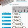 Facikono Saltwater Ball Bearing Swivel Set, Fishing Snap Swivels Heavy Duty Big Game Fishing Tackle Spinner Connector - Image 3