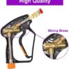 PWACCS Pressure Washer Gun with Swivel, Short Power Washer Gun with 3/8” Quick Connector, M22 14mm /15mm Fitting, 5 Pressure Washer Nozzle Tips with Holder, 5000 PSI - Image 5