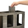 MyGift Vintage Gray Wood Gym Sports Fitness Foam Roller Holder Wall Mounted or Floor Storage Rack - Image 7