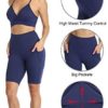 Amazon Essentials Women's Yoga Workout High Waist Shorts Side Pockets,Running Biker Gym Print Short - Image 5