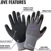 Global Glove 500NFT Tsunami Grip Nitrile Coated Work Gloves, Lightweight Seamless General-Purpose Heavy Duty Gloves - Image 2