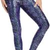 DOP DOVPOD Women's High Waisted Yoga Pants with Pockets Pattern Workout Sports Runnning Athletic Leggings - Image 3