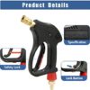 janz 5650 PSI High Pressure Washer Gun with 7 Spray Nozzle Tips and 2 Hose Adapters,3/8" Swivel QC Plug,Ideal for Gas/Electric Power Washer - Image 2