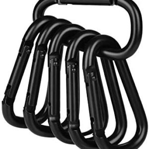 Booms Fishing CC2 Carabiner Clip, 2.3" Small Carabiner Keychain, Multi-use Aluminium D Ring Caribeener Clips