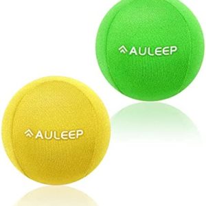 AULEEP Stress Balls,2-Pack Grip Strength Trainer Hand Therapy Exercise Balls for adults and Kids, Stress Relief Finger Resistance Exercise Squeezer Fidget(Yellow, Green)