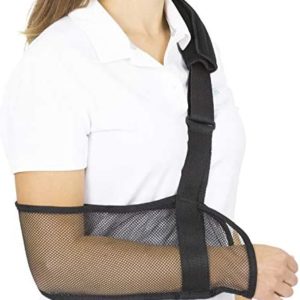 Vive Mesh Shoulder Sling - Arm Brace For Torn Rotator Cuff Injury - Right/Left Support For Men and Women - Adjustable Immobilizer For Shower - Stabilizer For Elbow, Wrist, Thumb Injuries, Dislocation