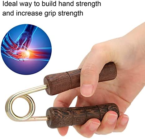 Jievazb Hand Grip Strengthener, Wooden Handle Grip Strength Trainer Relieve Wrist & Thumb Pain Wrist Hand Exerciser for Gym Home Office Travel Use - Image 3