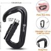 Favofit Auto Locking Carabiner Clips, 4 Pack, 12KN (2697 lbs) Heavy Duty Caribeaners for Camping, Hiking, Outdoor & Gym etc, Twistlock Carabiners for Dog Leash & Harness - Image 2