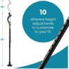 walking cane for men and walking canes for women special balancing - cane walking stick have 10 Adjustable Heights - self standing folding cane, portable collapsible cane, Comfortable - Image 4