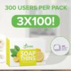 BAMBOEARTH Antibacterial Paper Soap Sheets For Hand Washing - 3 Packs Portable Disinfecting Pocket Travel Soap Sheet Dissolvable And Disposable Camping Mini Size Dry SoapSheets For laundry Hands Wash (Fresh Lemon Pack Of 3) - Image 2