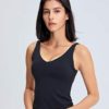 POSHDIVAH Women Sports Bra Longline Padded Tank Top Naked Feeling Workout Fitness Running Yoga Tops - Image 6