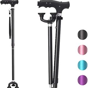 BeneCane Walking Cane Adjustable Cane Flexible Walking Cane with LED Light Lightweight Sturdy Portable Walking Stick - Balancing Mobility Aid for Men Women Seniors Comfortable Handle(Pink)