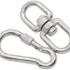 Hamineler 2Pcs M8 304 Stainless Steel Swivel Ring Double Ended Swivel Eye Hook, 2Pcs M8 Spring Hook, for Marine Mooring Swivel Tree Swing, Hanging Hammock, Hanging Rotating Device - Image 5