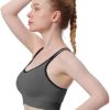 Womens Sports Bras - Cross Back Padded Wirefree Comfort Workout Bras for Yoga Fitness 3 Pack - Image 6