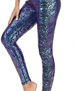 DOP DOVPOD Women's High Waisted Yoga Pants with Pockets Pattern Workout Sports Runnning Athletic Leggings