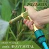 ZOVAATIA Garden Hose Nozzle 100% Heavy Duty Metal, Metal Nozzle & body Non-slip Ergonomic Grip, 4 Watering Patterns, High Pressure Metal Spray Gun for Watering Plants, Car Wash and Showering Dog - Image 2
