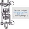 BeneLabel Swing Swivel with 2 Bearing, 360° Rotation, 770LB Capacity, Safest Rotational Device Hanging Accessory for Aerial Silks Dance, Web Tree Swing, Aerial Dance, Children's Swing, Yoga Swing Sets - Image 4