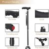 BeneCane Walking Cane Adjustable Cane Flexible Walking Cane with LED Light Lightweight Sturdy Portable Walking Stick - Balancing Mobility Aid for Men Women Seniors Comfortable Handle(Pink) - Image 6