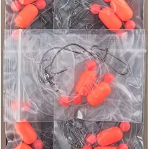 Dr.Fish 5 Pack Pompano Rigs Surf Fishing Rigs Snell Floats Fishing Beads Circle Hooks Saltwater Fishing Swivels Duo Lock Snaps
