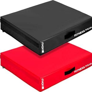 Happybuy Fitness Crash Pad,9 inch Barbell Crash Cushion Pads, Weightlifting Protector Falling Pads, Cushioned Foam Mat,for Olympic Weightlifting One Pair