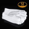 6 Pairs White Cotton Gloves for Inspection Cleaning Archive Photo Jewelry Silver Coin, Coyaho Work Gloves for Men Women Dry Hands Moisturizing SPA Eczema - Image 4