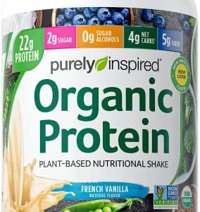 Plant Based Protein Powder | Purely Inspired Organic Protein Powder | Vegan Protein Powder for Women & Men | 22g of Plant Protein | Pea Protein Powder | Vanilla Protein Powder, 1.5 lb (17 Servings)