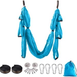 musltaiy Anti-Gravity Aerial Yoga Hammock, Yoga Studio Body Sculpting Bodybuilding Yoga Hammock with Fixed Plate Extension for Handstand Practice Pilates Gymnastics