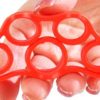 HOME-X Silicone Finger Exerciser, Grip Strength Trainer and Hand Exerciser, Silicone Finger Trainer and Hand Strengthener, Set of 2, 3" L x 1 ½" W x ¾" H, Red and Yellow - Image 9