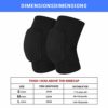 Mclako Knee Pads Knee Guards, Soft Breathable Knee Pads for Men Women Kids Knees Protective, Knee Braces for Volleyball Football Dance Yoga Tennis Running cycling Full Black(L) - Image 2