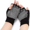 Yoga Gloves Non Slip Fingerless Yoga Gloves Exercise Gloves Workout Gloves 2 Packs (Black&Grey with White dots), 17*16*2cm - Image 4