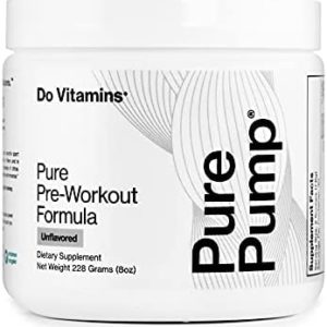 Do Vitamins PurePump - All-Natural Clean Pre-Workout Powder, Boost Energy, Focus, Pumps, Endurance, Paleo, Keto, Vegan, Citrulline, Beta Alanine, Unflavored (30 Servings)