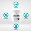 Creatine Monohydrate Powder 600 Grams (1.32lb), Unflavored | Pure | Micronized Creatine Powder, 5000mg(5g) Per Serving, 4 Month Supply, Vegan | Keto, Non-GMO, No Filler, No Additives - 120 Servings - Image 3