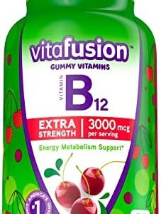 Extra Strength Vitamin B12 Gummy Vitamins, Cherry Flavored B12 Vitamins, 90 Count