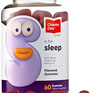 Chapter One Melatonin Gummies, Sleep Support Supplement, Kosher, (60 Flavored Gummies)