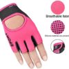 Biking Gloves Kids Boys Girls Cycling Exercise Gloves Half Finger Fingerless Gloves Child Motor Bike Riding Anti-Slip Weight Lifting Bike Workout Climbing Bicycle Gloves Gym Skate Gloves - Image 4