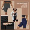 Natural Feelings 4 Pack Biker Shorts for Women-8" Workout Athletic Gym Sports Yoga Shorts Pants High Waist Cycling Shorts - Image 4