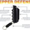 Pepper Defense 4-in-1 Pepper Spray Keychain with Tactical Belt Clip for Self Defense - Maximum Strength Police Grade Formula - 10% OC, 1% CS, 1% CN, Marking Dye - Image 2