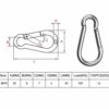 30 Pack Spring Snap Hook, Carabiner Clip Galvanized Steel, Silver Quick Link Clip Keychain for Camping, Hiking, Outdoor, Gym, Small M5 Carabiners for Dog Leash & Harness - Image 2