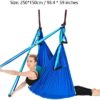 Full Set 6 Handles Anti-Gravity Aerial Yoga Ceiling Hammock Flying Swing Trapeze Yoga Inversion Device Home Hanging Belt (Color : Dark Green) - Image 2