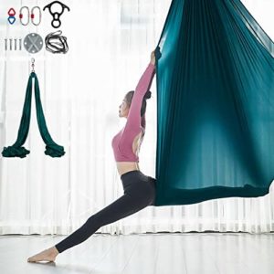 HUACHEN-LS Yoga Hammock Aerial Silk 2.8X10M for Aerial Yoga Flying Home Gym Anti-Gravity Fitness Practice Soft Durable Polyester Silk (Color : Blue 1mm, Size : 1)