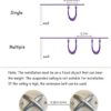 Aerial Yoga Swing Set Yoga Hammock Trapeze Sling Kit Extension Strong Antigravity Ceiling Hanging Inversion Swing Professional Studio Equipment Multiple Sizes & Color - Image 7