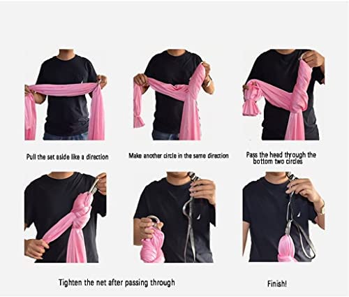 LJYT Yoga Swing Set, Aerial Yoga Hammock Hammock/Sling/Inverted Tool, Elastic Hanging Color Cloth Suitable for Home or Gym Fitness, Family, Increase Flexibility (Color : B) - Image 5