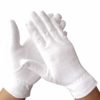 Moisturizing Gloves Over Night Bedtime White Cotton | Cosmetic Inspection Premium Cloth Quality | Eczema Dry Sensitive Irritated Skin Spa Therapy Secure Wristband| One Size Fits Most (3-Pairs) - Image 2