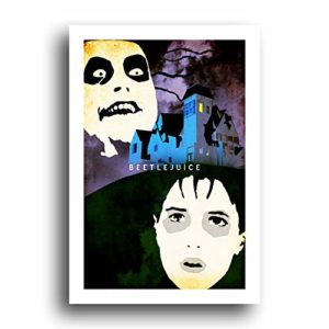 Beetlejuice - Tim Burton - Michael Keaton - Winona Ryder - 13x19 Original Minimalist Art Poster Print